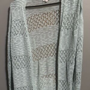 Elegant Sky Blue Women's Cardigan